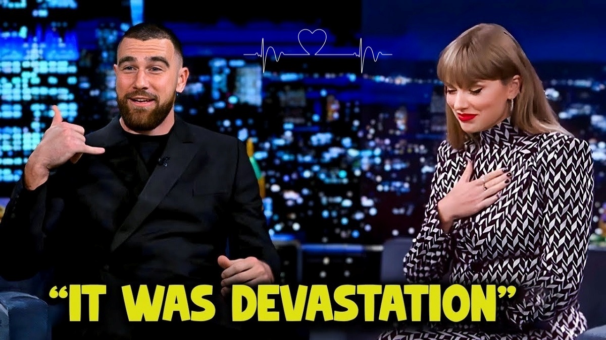 WATCH: Emotional moment as Travis Kelce says in an interview “Taylor Swift Made me a Different Man”…watch Taylor Swift blushing