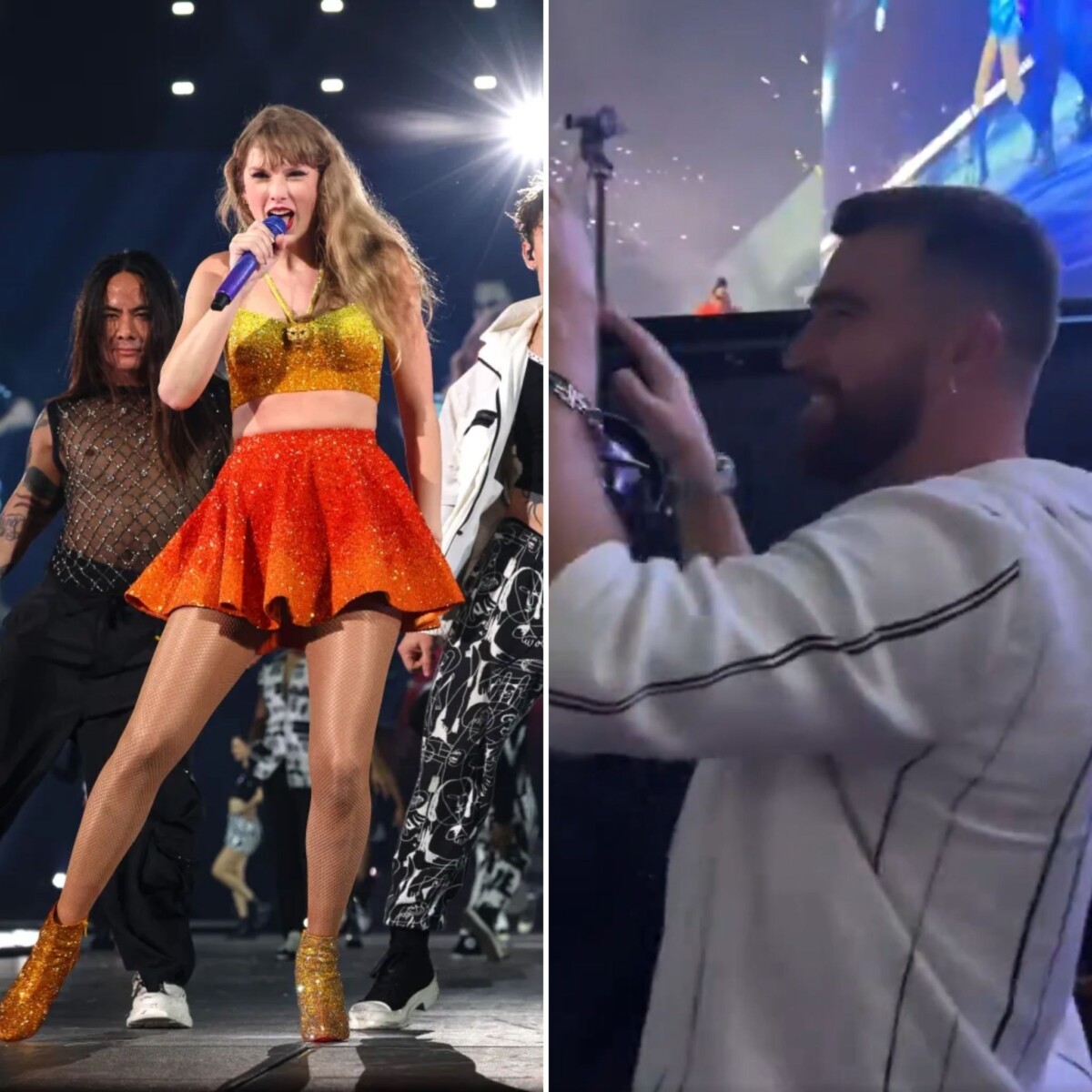 Taylor Swift blew a kiss in Kelce’s direction by wearing Chiefs’ colors during Eras Tour concert in Paris