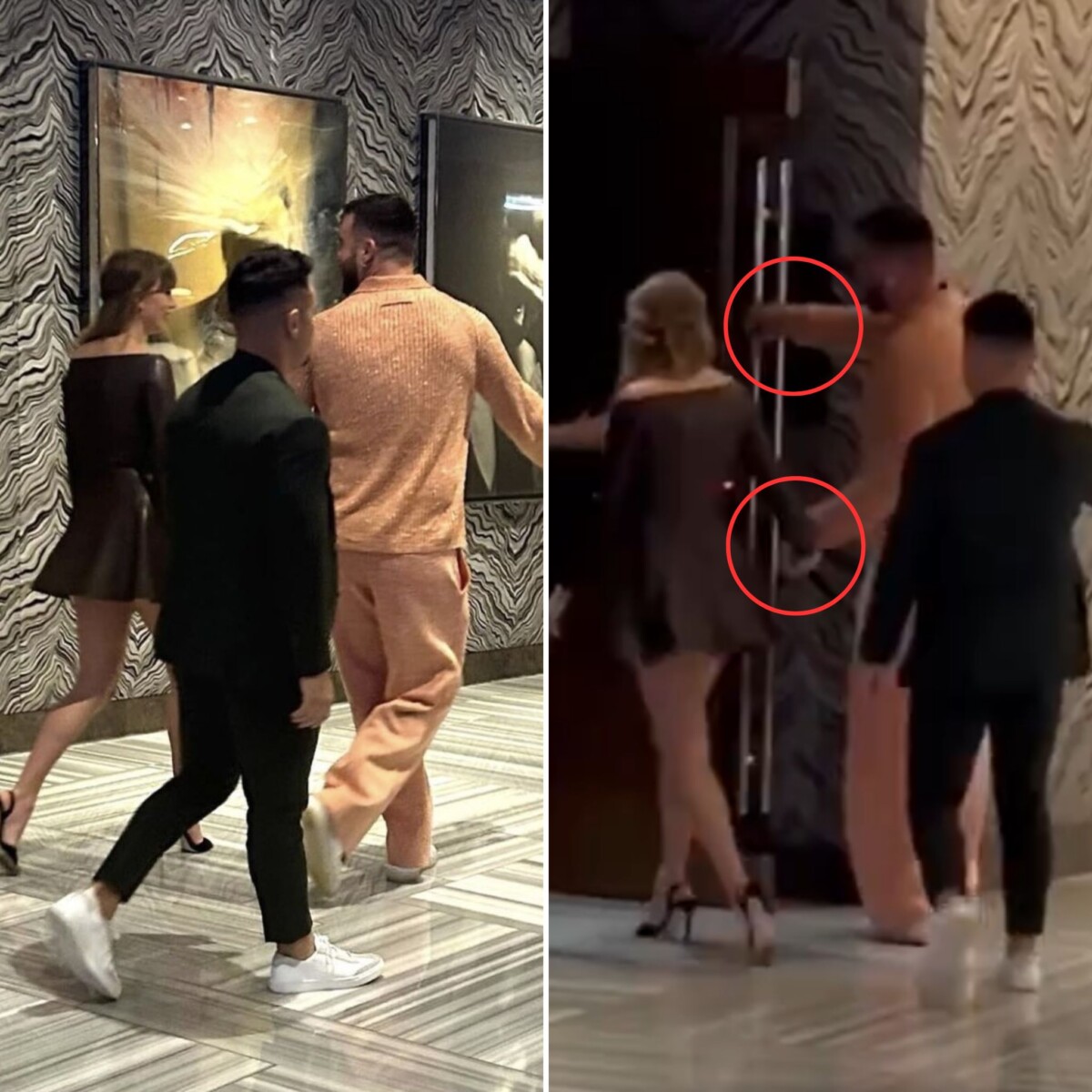 LOCK LOVE: Taylor Swift held Kelce’s hand tightly as Chiefs star showed a gentle-man moment for Vegas dinner date