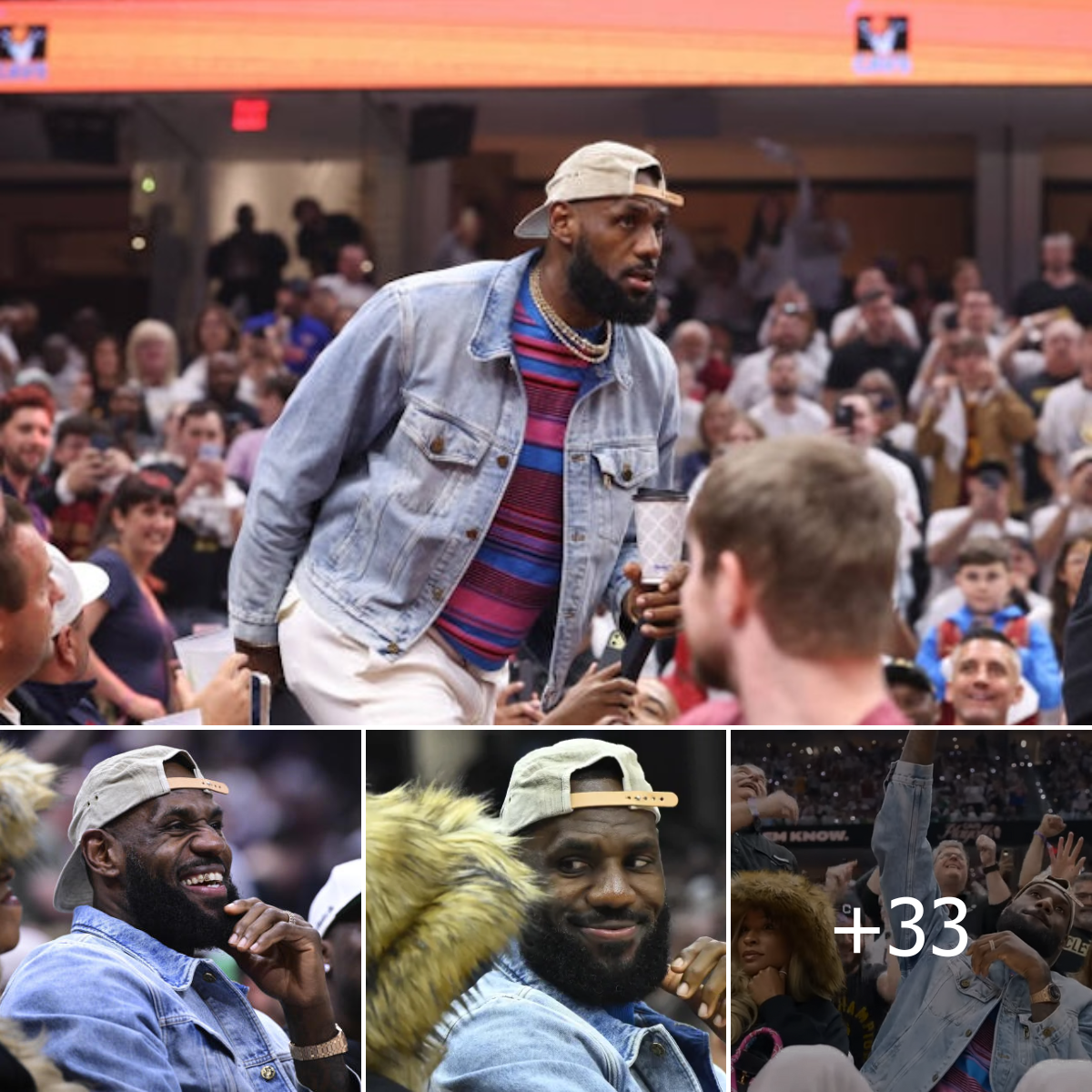 LeBron James Receives Standing Ovation While Sitting Courtside at Cavaliers-Celtics Game