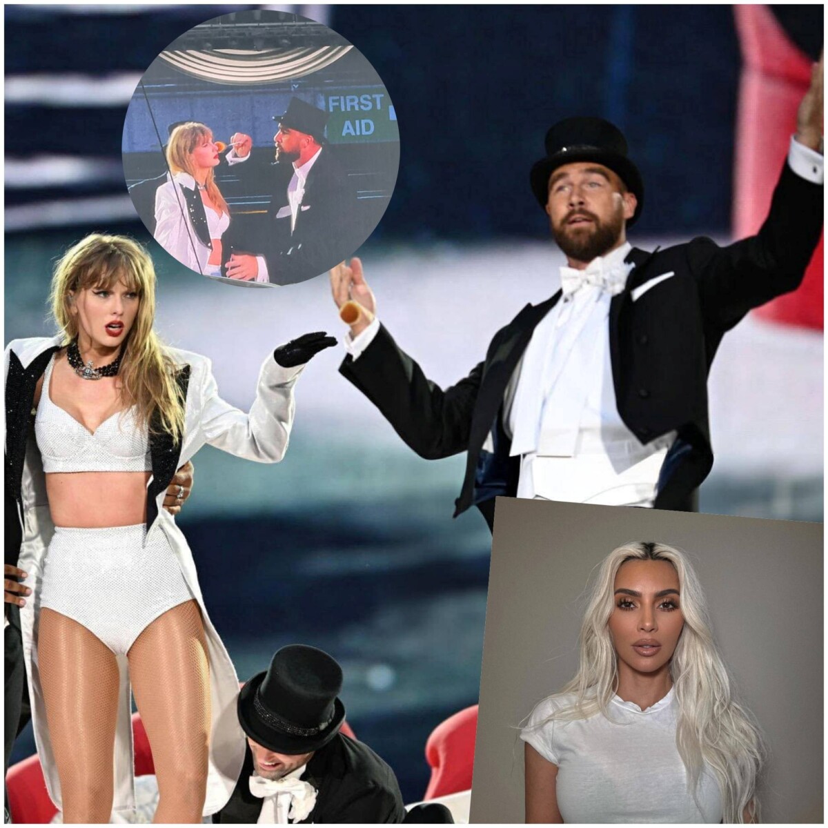 Kim Kardashian blows hot. Claimed what Taylor Swift did by bringing Travis Kelce on stage is pure nonsense, reckless and irresponsible and she’s going to regret it. Do you think she’s right or jealous?.