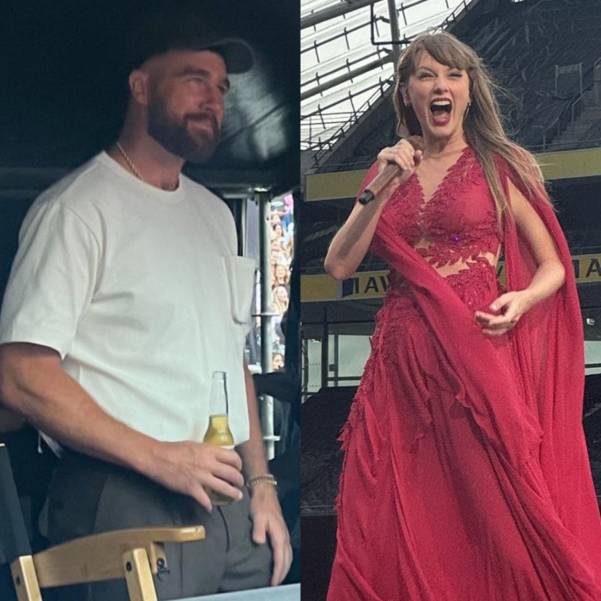 Taylor Swift was EXCITED and HAPPINESS after witnessing Travis Kelce’s unexpected appearance at the Dublin show with a beer in hand.